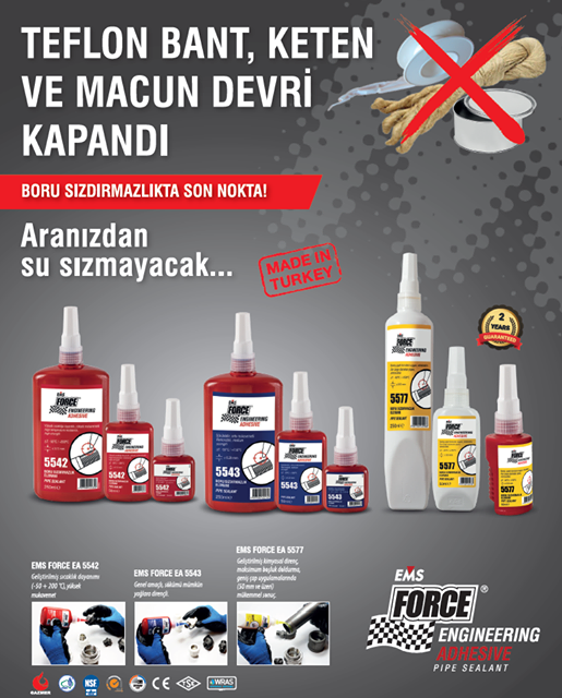 Ems Force 5543 Sıvı Conta Dişli Sabitleme, Sızdırmazlık